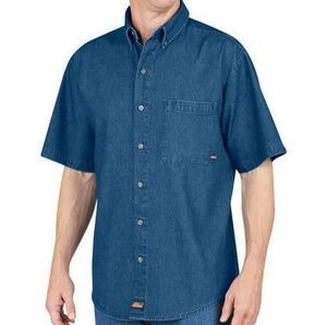 Dickies Dark Blue Denim Button Down Shirt